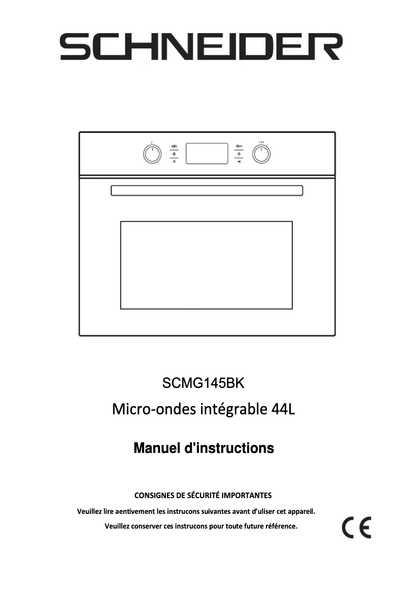 Página 1 del manual Manual de usuario Schneider SCMG145BK