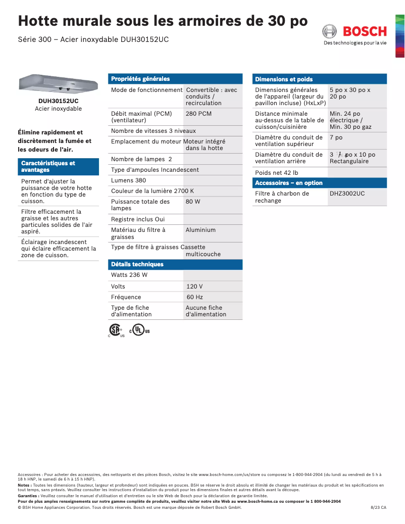 Imagen de la primera página del manual del dispositivo DUH30152UC