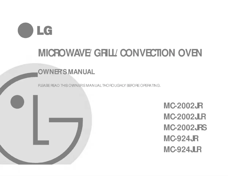Imagen de la primera página del manual del dispositivo MC-2002JRS