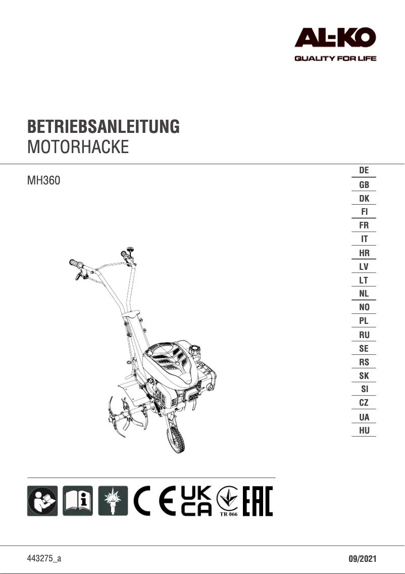 Imagen de la primera página del manual del dispositivo MH 360