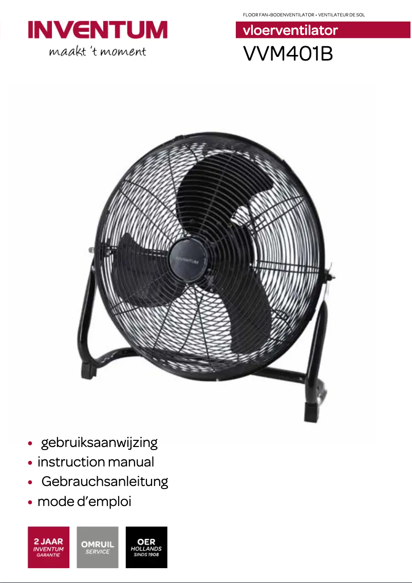 Imagen de la primera página del manual del dispositivo VVM401B