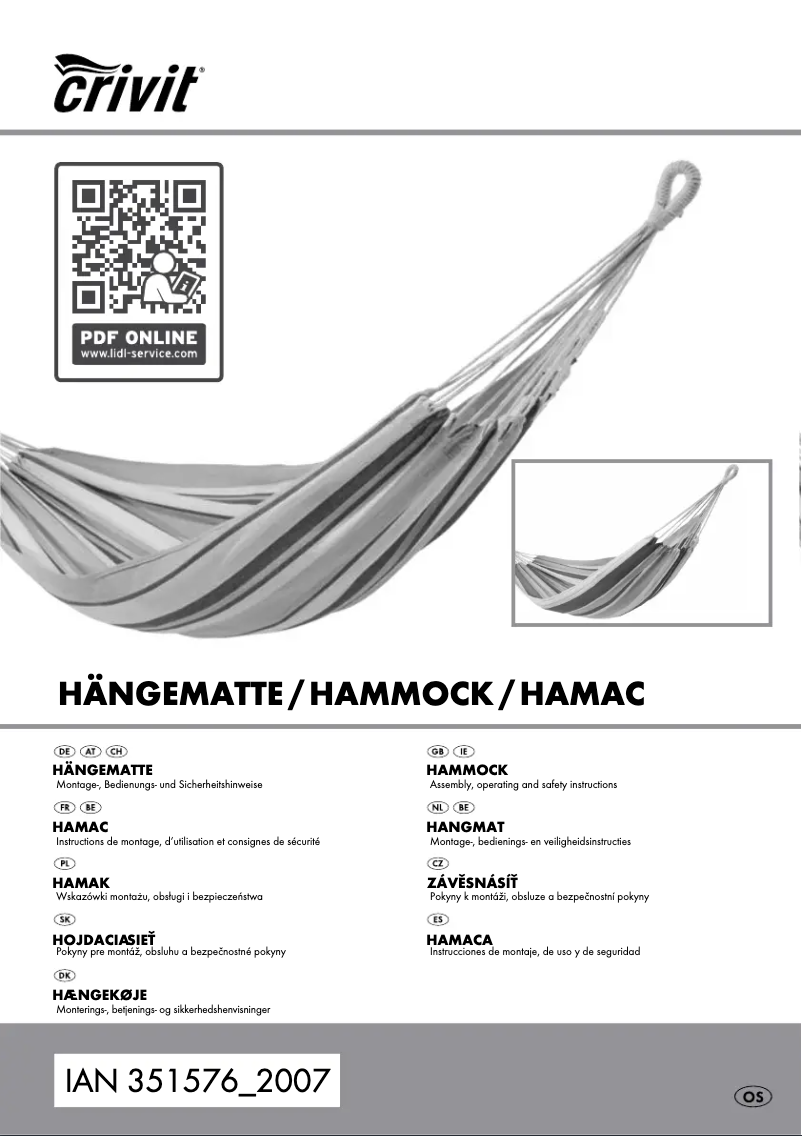 Página 1 del manual Manual de usuario Crivit IAN 351576