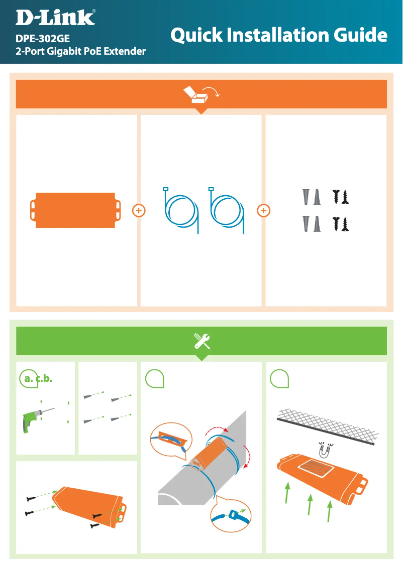 Imagen de la primera página del manual del dispositivo DPE-302GE