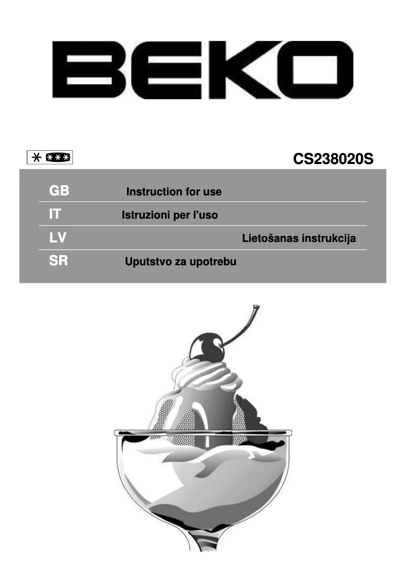 Imagen de la primera página del manual del dispositivo CS238020S