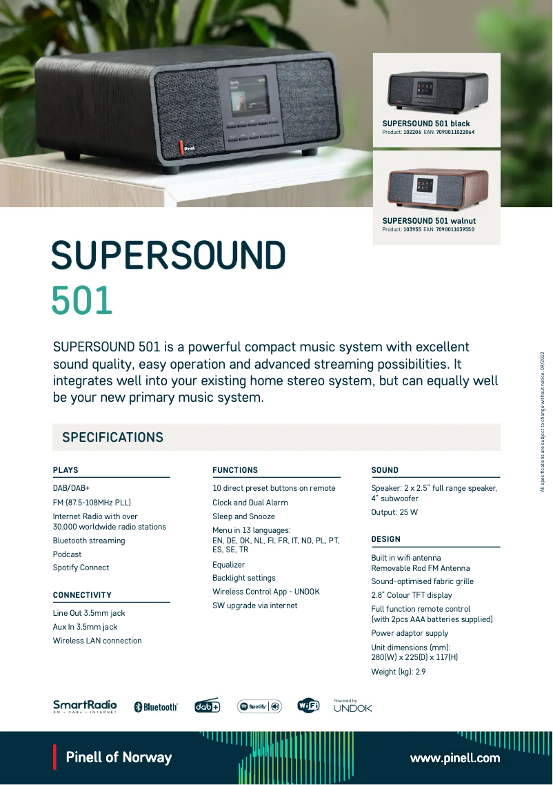 Imagen de la primera página del manual del dispositivo Supersound 501