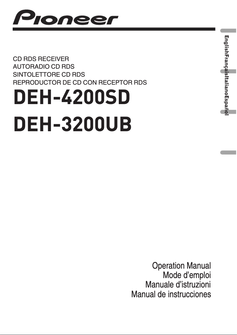 Página 1 del manual Manual de usuario Pioneer DEH-4200SD