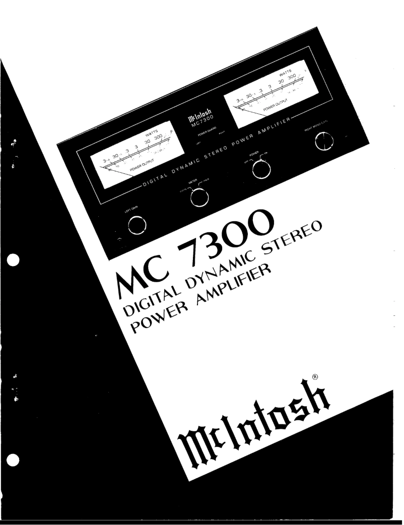 Página nº 1 - Manual de usuario McIntosh MC-7300