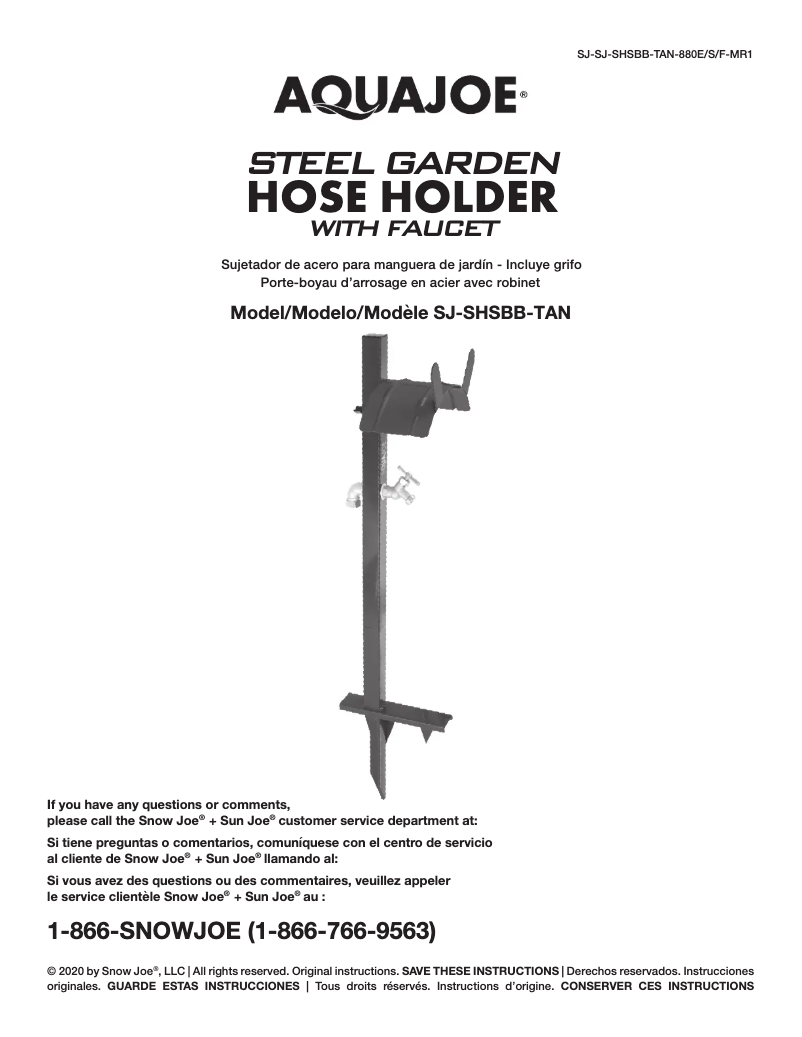 Página nº 1 - Manual de usuario Aqua Joe SJ-SHSBB-TAN