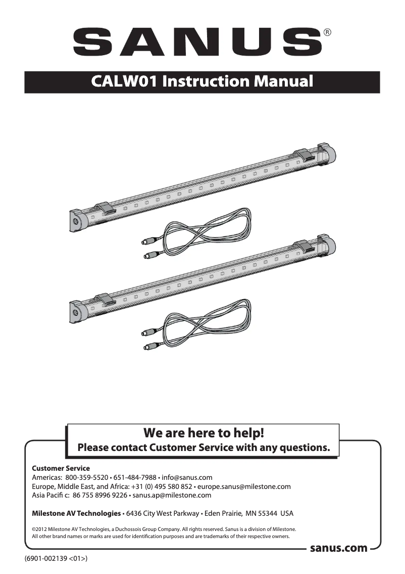Imagen de la primera página del manual del dispositivo CALW01