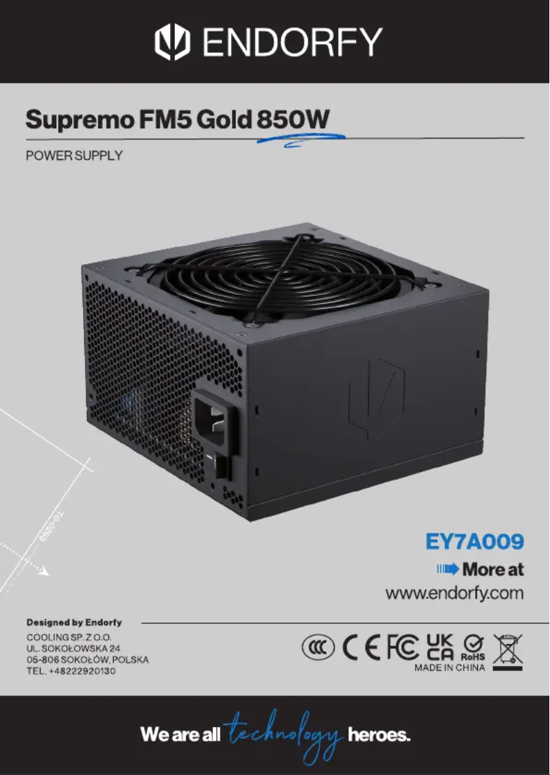 Imagen de la primera página del manual del dispositivo Supremo FM5 Gold 850W