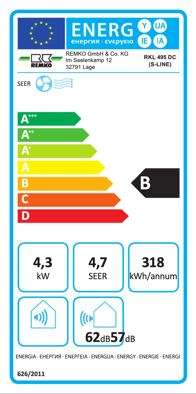 Imagen de la primera página del manual del dispositivo RKL 495 DC