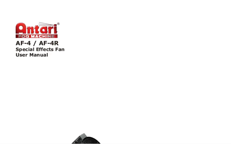 Página 1 del manual Manual de usuario Antari AF-4R