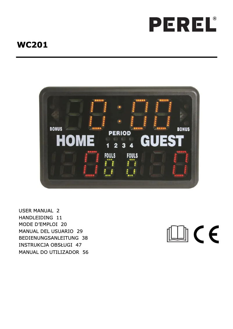 Página 1 del manual Manual de usuario Perel WC201
