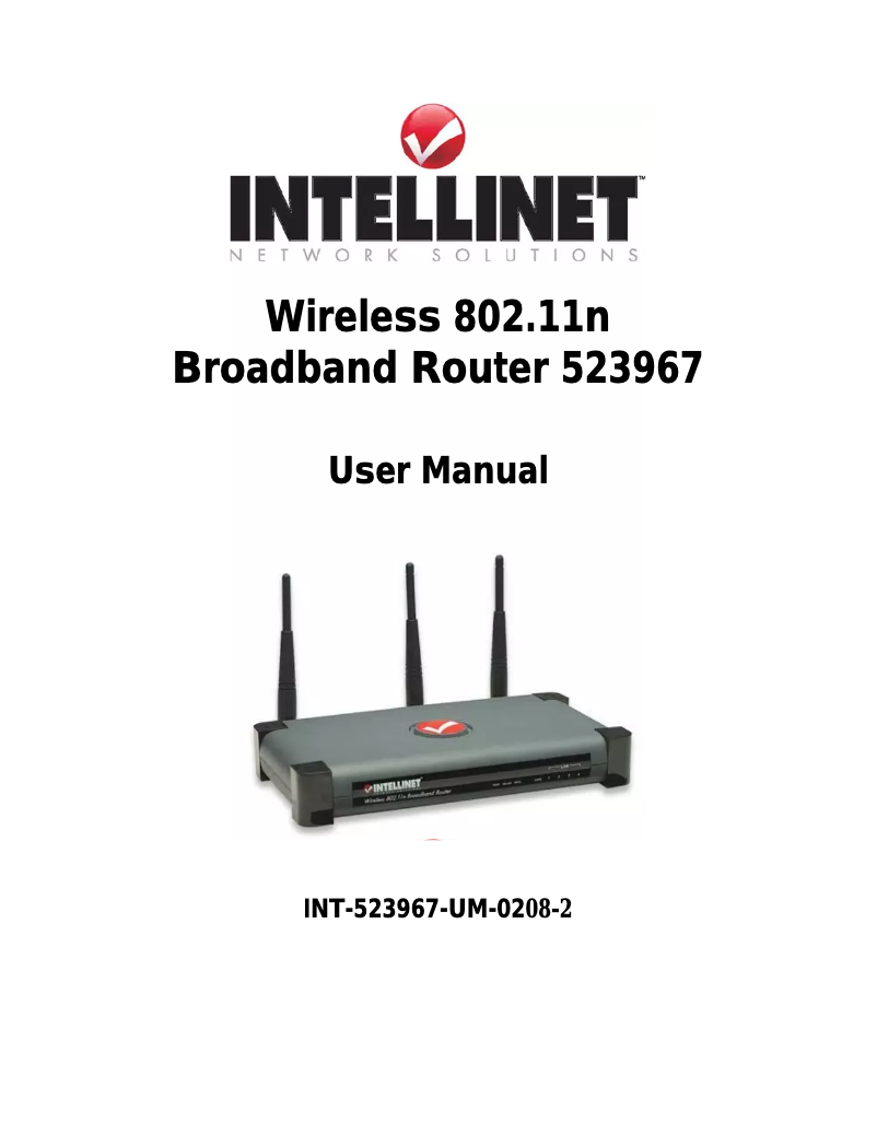 Página nº 1 - Manual de usuario Intellinet Wireless Broadband Router 523967