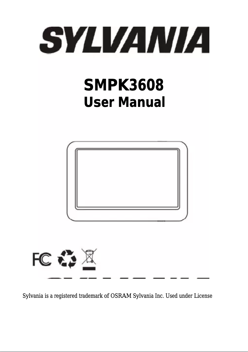 Página 1 del manual Manual de usuario Sylvania SMPK3608