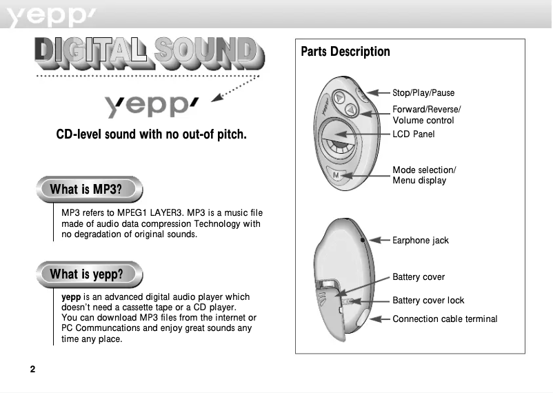 Página 1 del manual Manual de usuario Samsung YP-20T