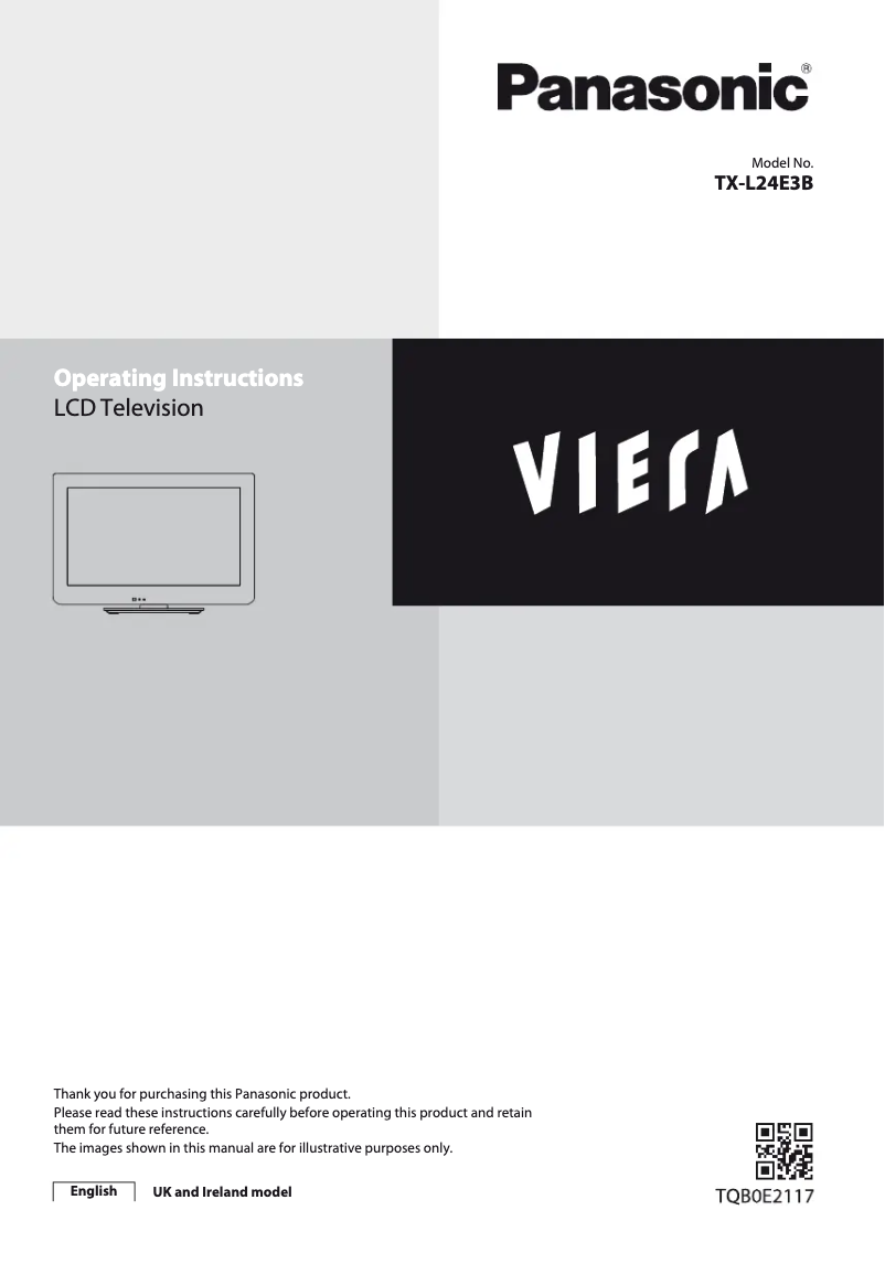 Imagen de la primera página del manual del dispositivo Viera TX-L24E3B