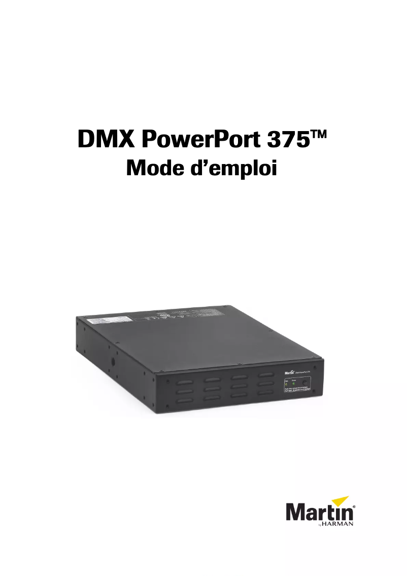 Imagen de la primera página del manual del dispositivo DMX PowerPort 375
