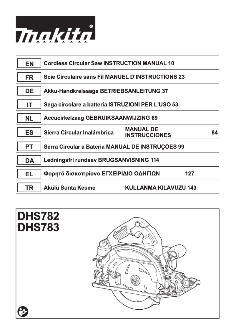 Página 1 del manual Manual de usuario Makita DHS782ZJ