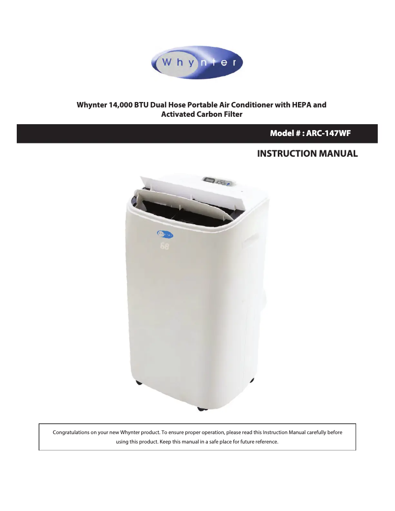 Imagen de la primera página del manual del dispositivo ARC-147WF