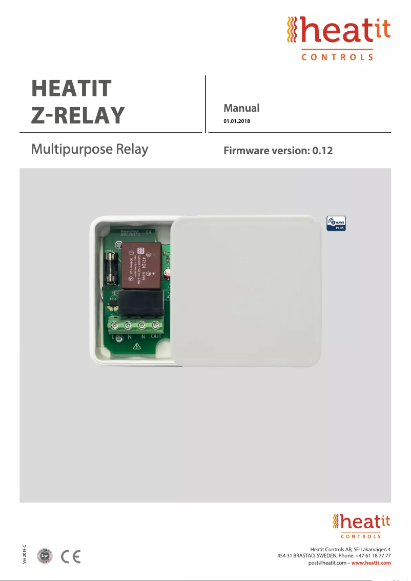 Página 1 del manual Manual de usuario Heatit Z-RELAY