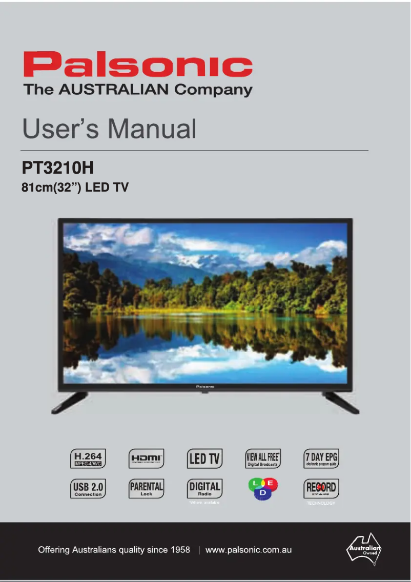 Página nº 1 - Manual de usuario Palsonic PT3210H