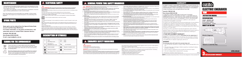 Página 1 del manual Manual de usuario Ozito EGR-2050
