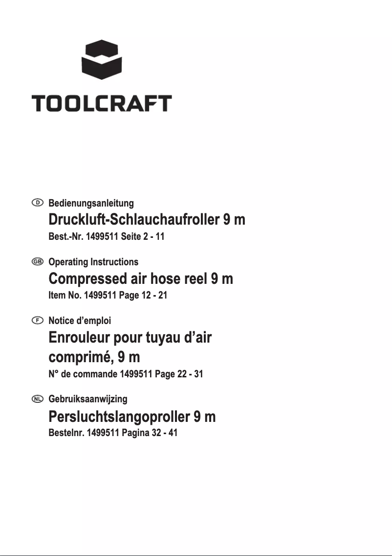 Página 1 del manual Manual de usuario Toolcraft 1499511