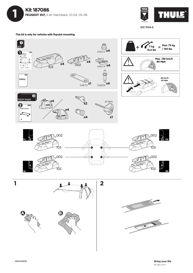 Imagen de la primera página del manual del dispositivo Kit 187086