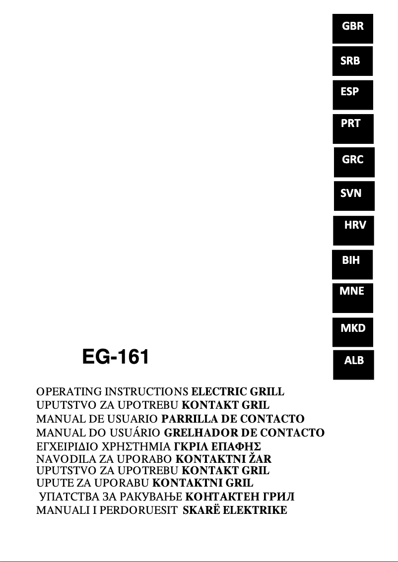Imagen de la primera página del manual del dispositivo KG161