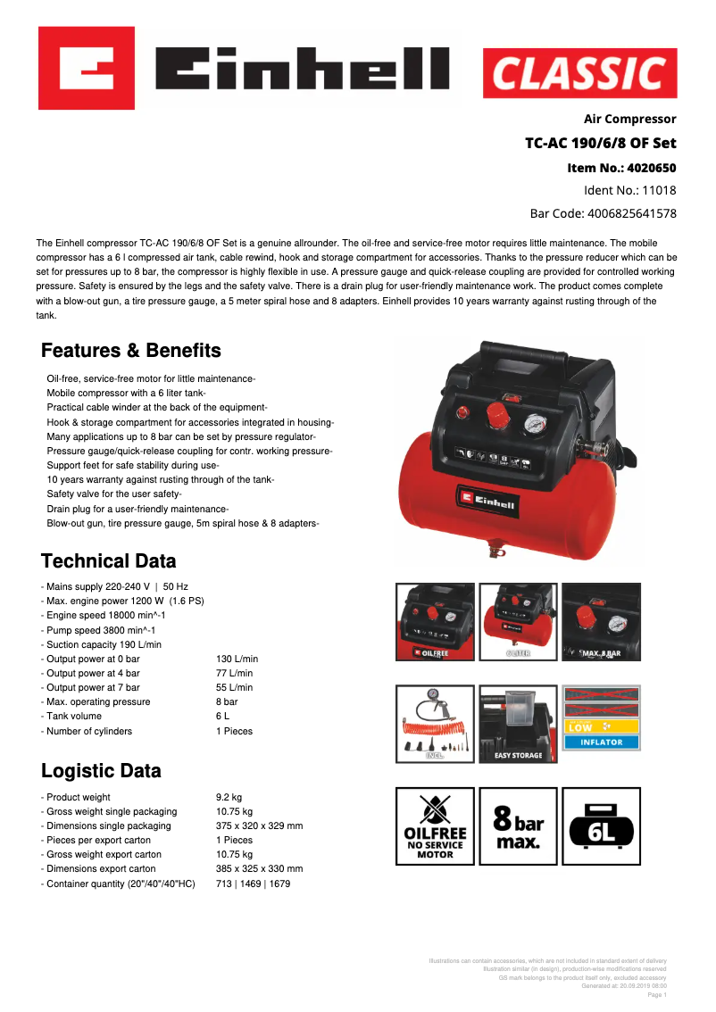 Imagen de la primera página del manual del dispositivo TC-AC 190/6/8