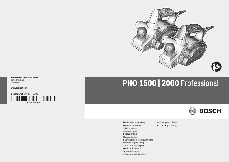 Página 1 del manual Manual de usuario Bosch PHO 2000