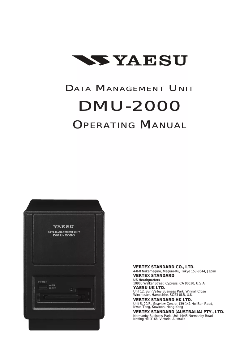 Página nº 1 - Manual de usuario Yaesu DMU-2000