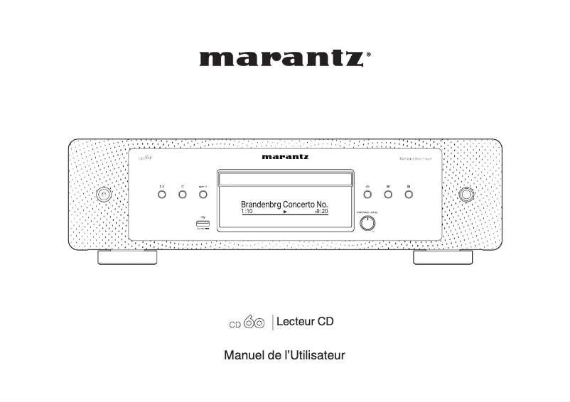 Página nº 1 - Manual de usuario Marantz CD60