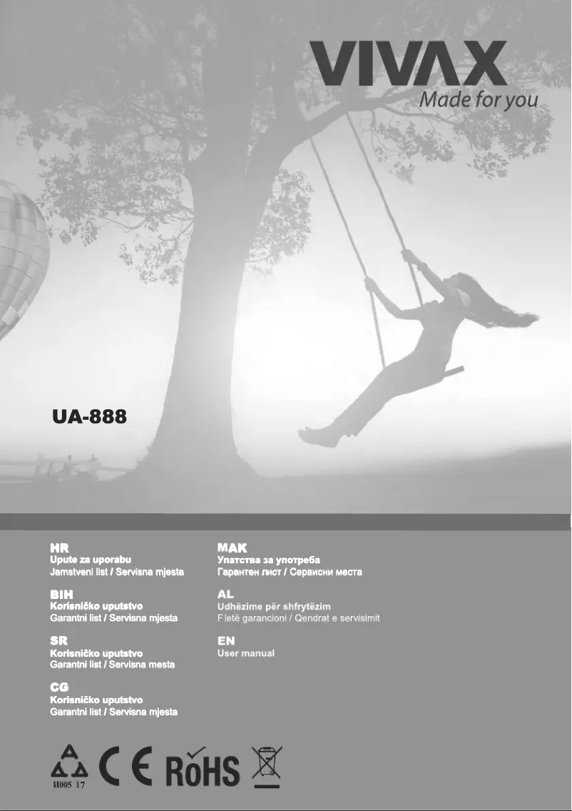 Imagen de la primera página del manual del dispositivo AV-888