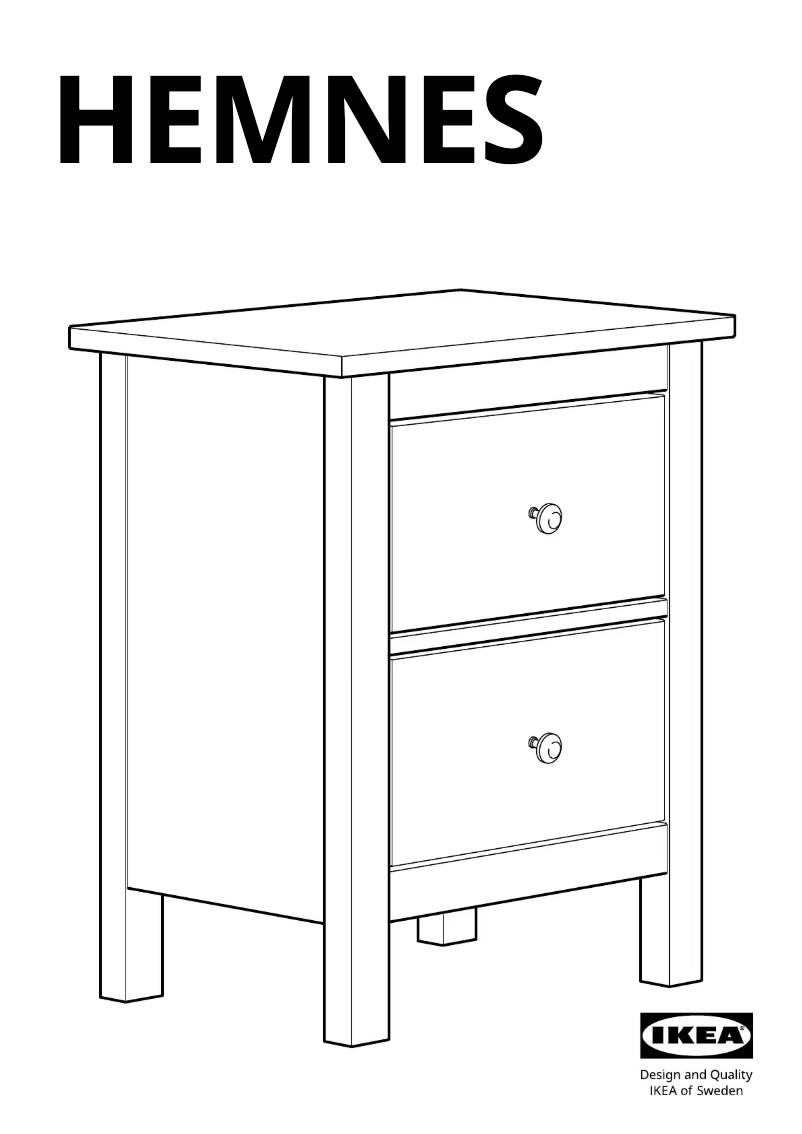 Página 1 del manual Manual de usuario Ikea HEMNES 703.817.32