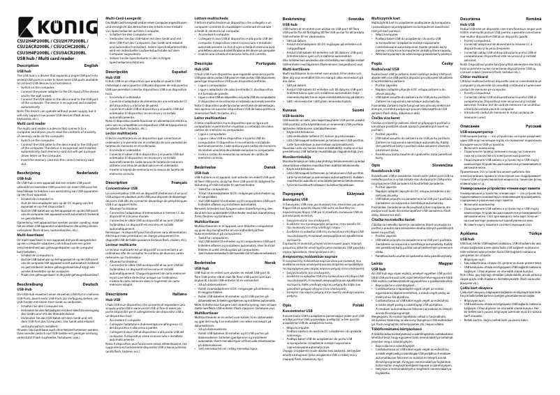 Página nº 1 - Manual de usuario Konig CSU2ACR200BL