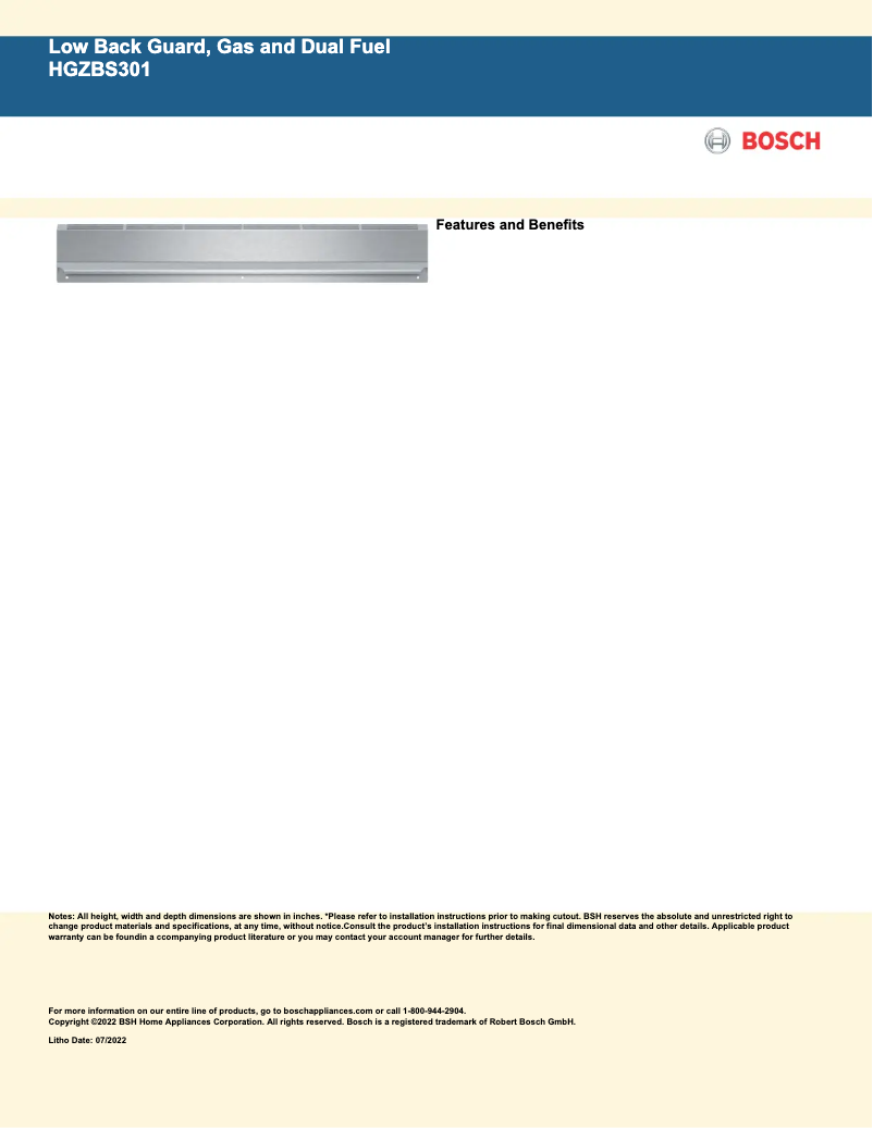 Imagen de la primera página del manual del dispositivo HGZBS301