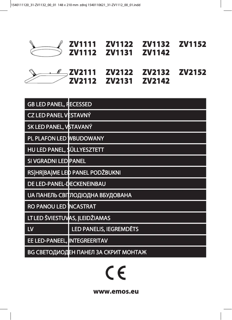 Imagen de la primera página del manual del dispositivo ZV1132