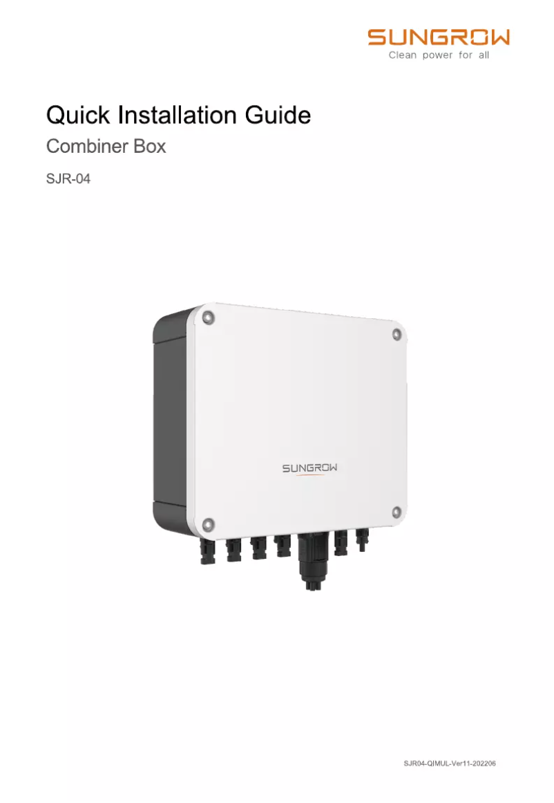 Imagen de la primera página del manual del dispositivo SBR096