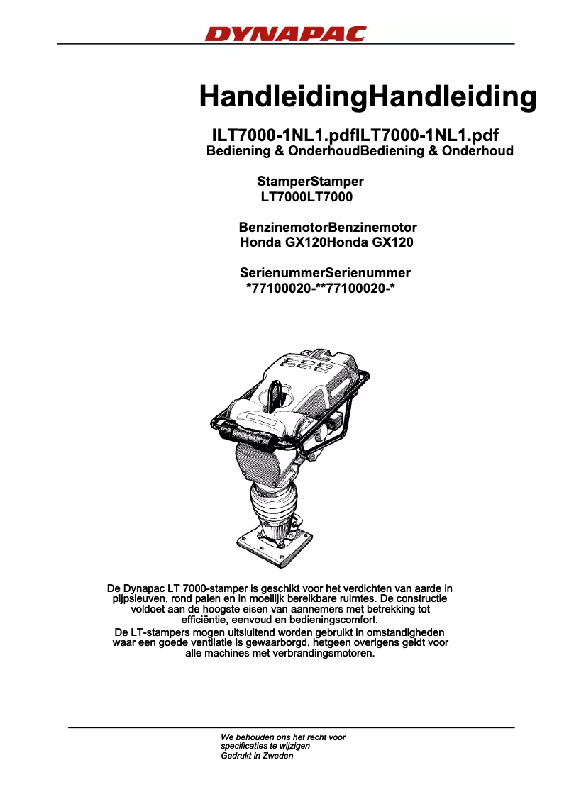 Imagen de la primera página del manual del dispositivo ILT7000-1NL1