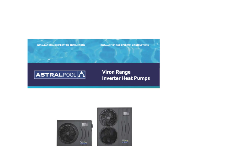 Página 1 del manual Manual de usuario AstralPool Viron Inverter iHP90
