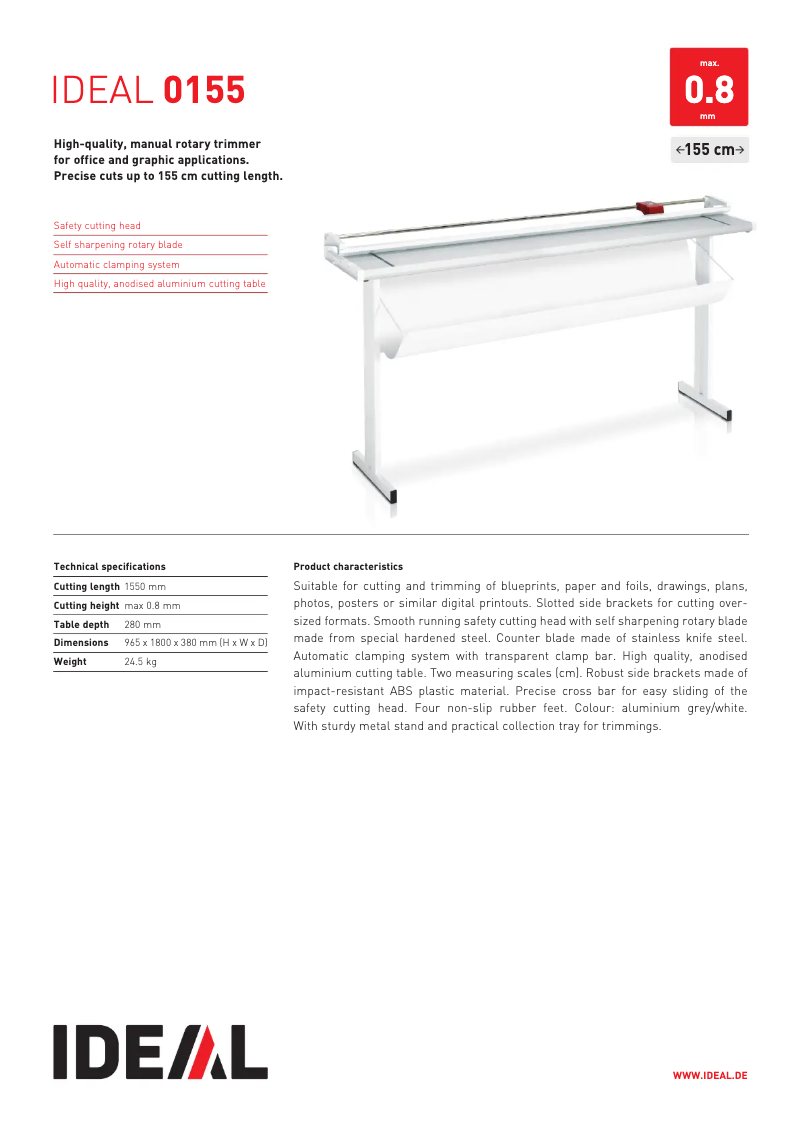 Imagen de la primera página del manual del dispositivo 0155