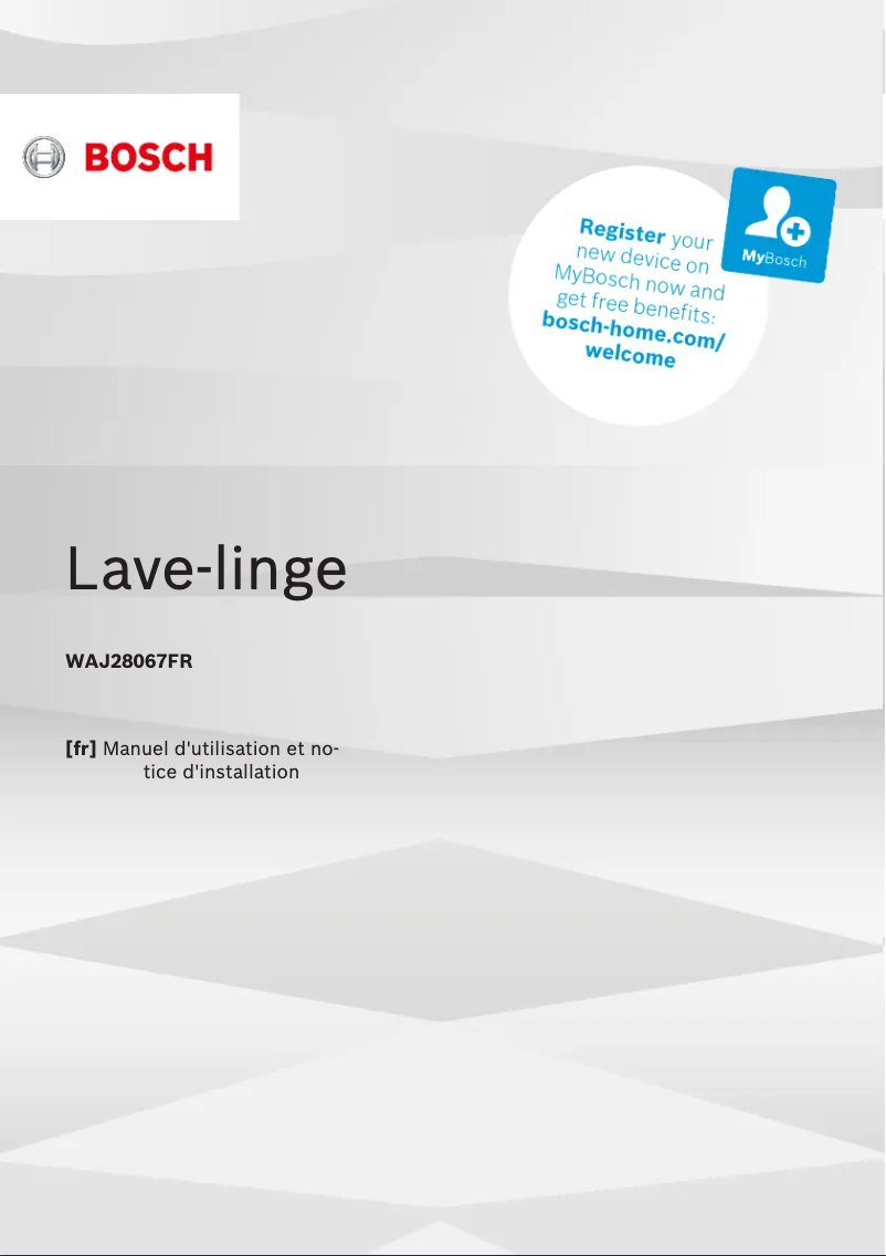 Imagen de la primera página del manual del dispositivo WAJ28067FR