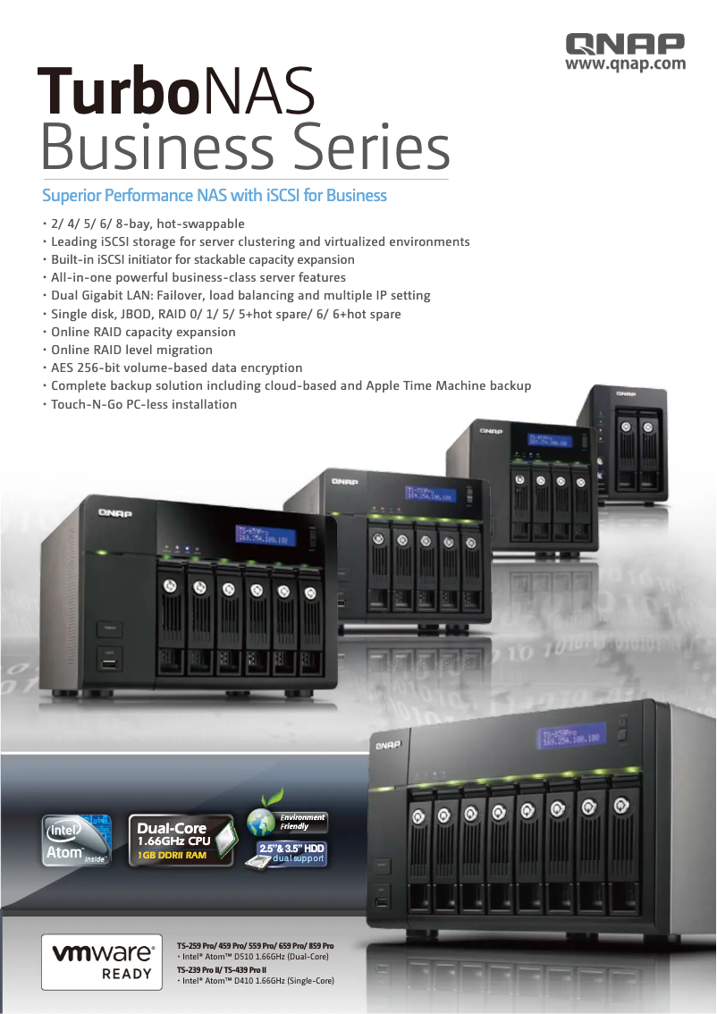 Página 1 del manual Ficha técnica QNAP TS-239 Pro II