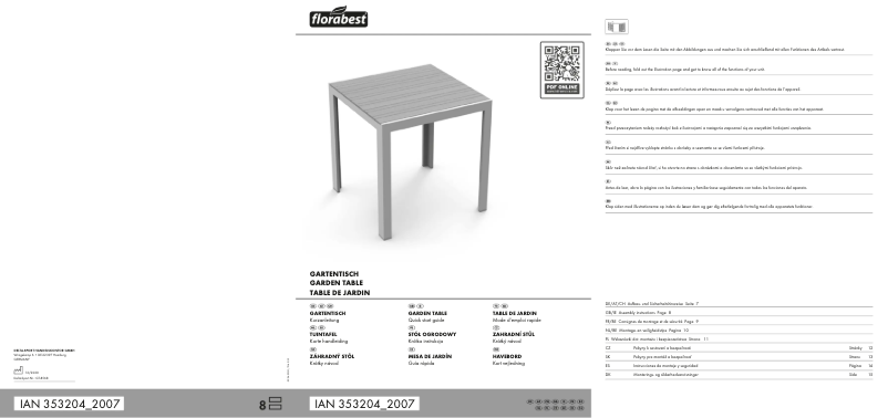 Página nº 1 - Manual de usuario Florabest IAN 353204