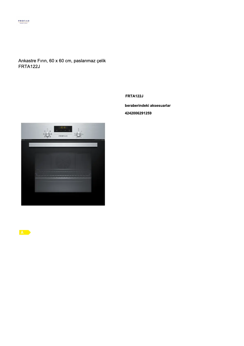 Imagen de la primera página del manual del dispositivo FRTA122J