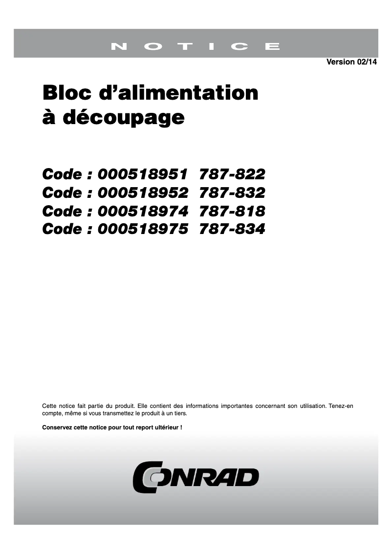 Imagen de la primera página del manual del dispositivo 787-832