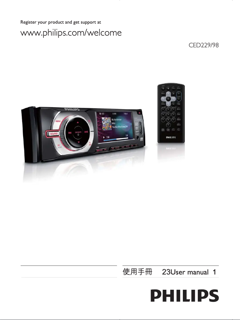 Imagen de la primera página del manual del dispositivo CarStudio CED229