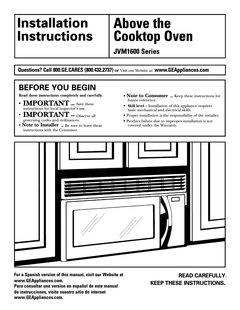 Imagen de la primera página del manual del dispositivo JVM1631BH